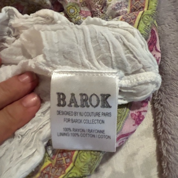 Anthropologie Barok Paris Boho Floral Colorful Gypsy Ruffle Dress S mini tiered - Picture 3 of 6